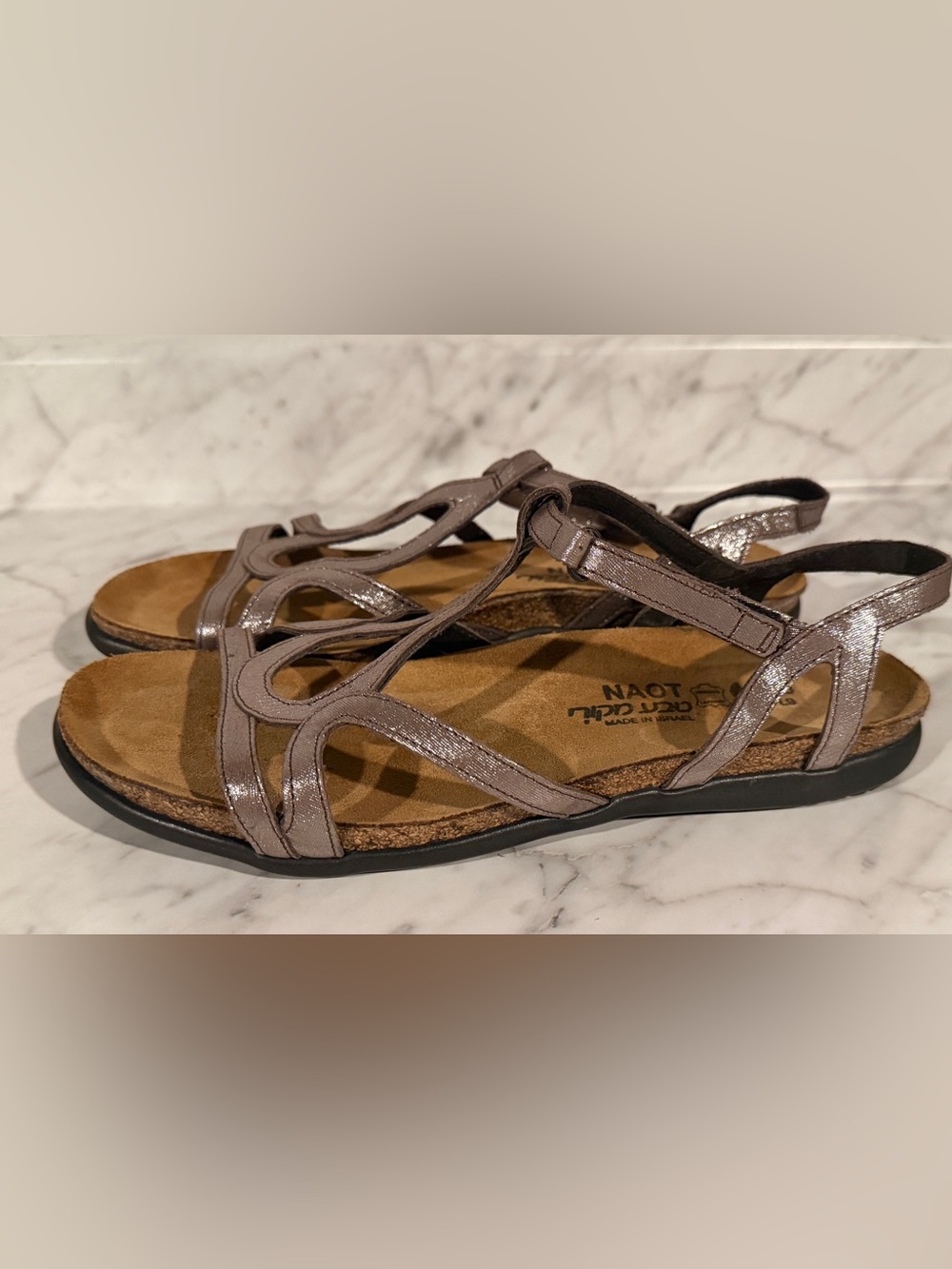 Naot Dorith Sandal - Elegant Flats Collection - Silver Threads - Size 9-9.5 - Picture 4 of 13